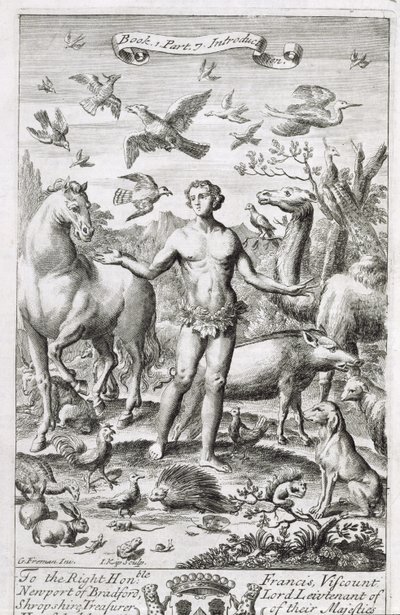Adam in Paradise with the Animals, illustration to the introduction of Book 1 Part 7 of 